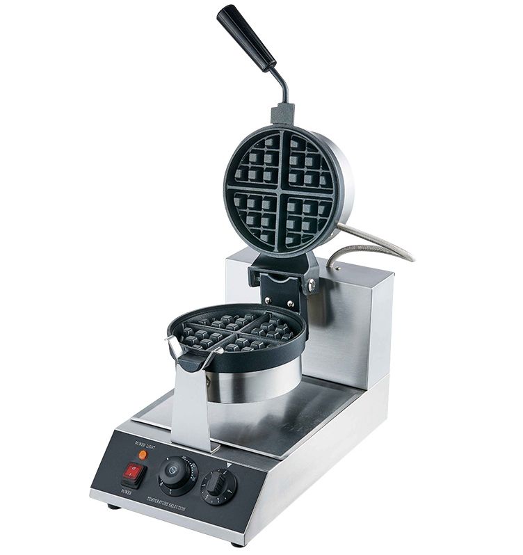 Commercial thickened single-head rotary waffle oven pancake machine, waffle machine, grid pancake, electric heating pancake baking machine