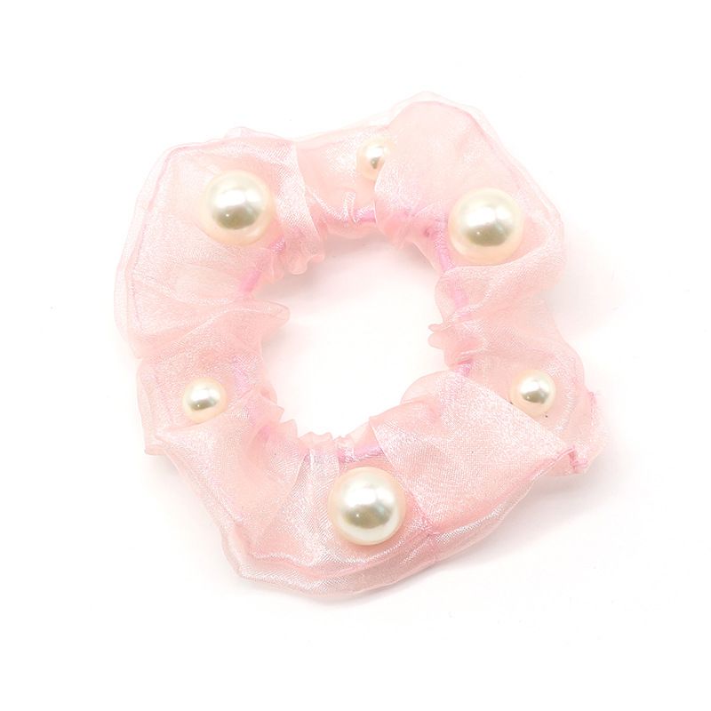 Fashionable and simple ins Korean Organza pearl colon hair band, a retro French style colon hair band with a trendy look Specification image
