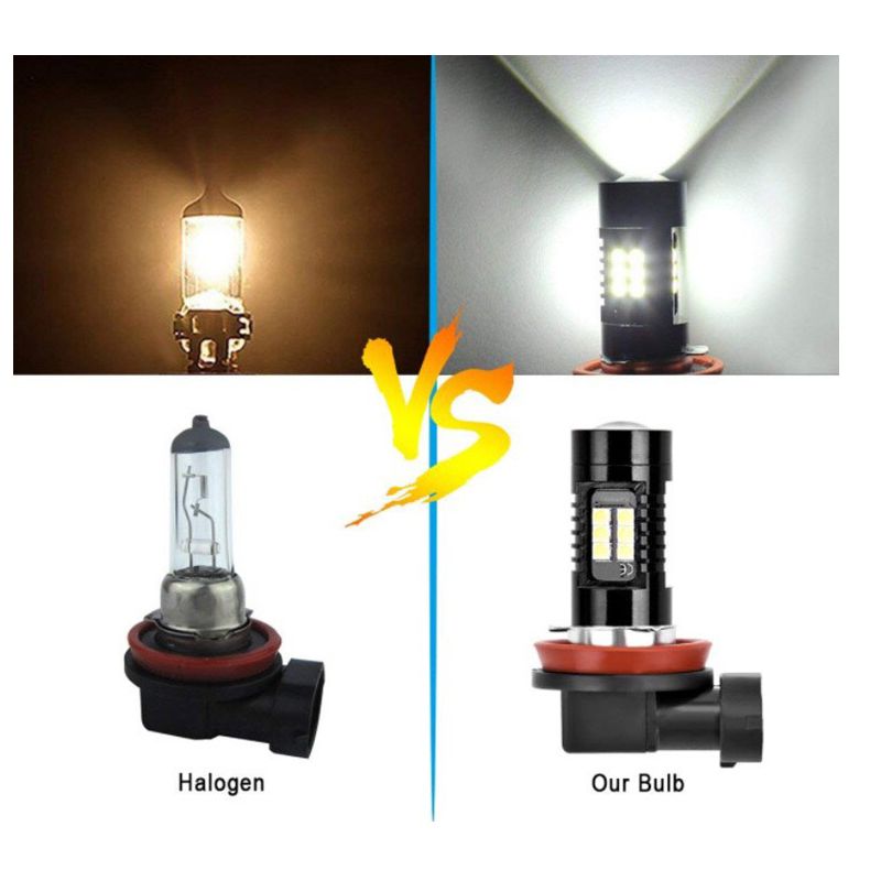 led car bulbs H4, H7, H8, H10, H11, 9005/9006, 3030, front anti-fog lights, 21W high power detail image 8