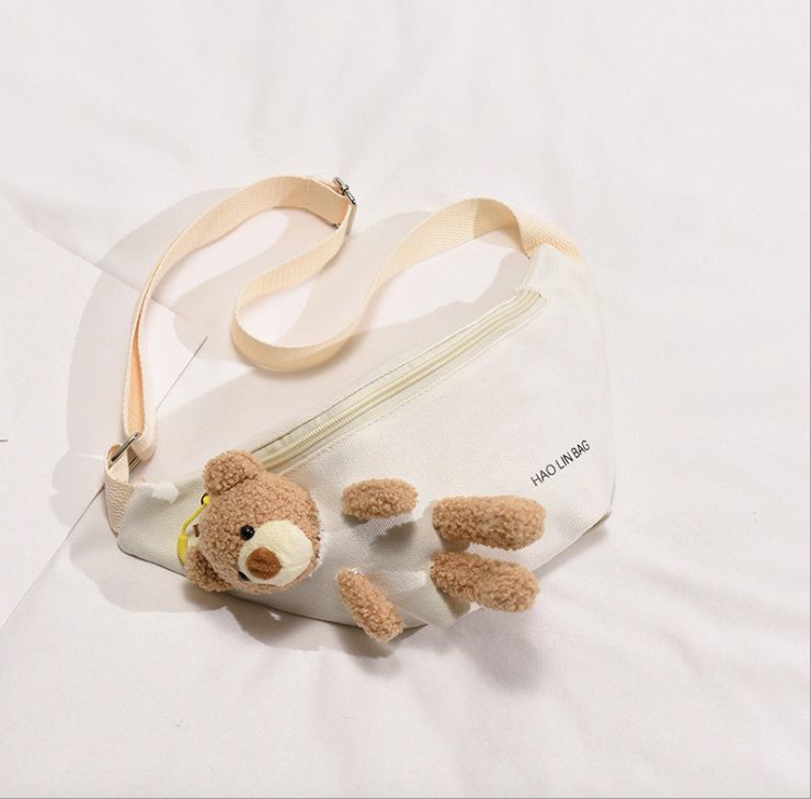 Mini bolsa pequeña bolsa de peluche mujer dibujos animados lindo oso de peluche 2020 nuevo estudiante diagonal span de un hombro oso cintura bolsa de alta calidad en stock detail image 7