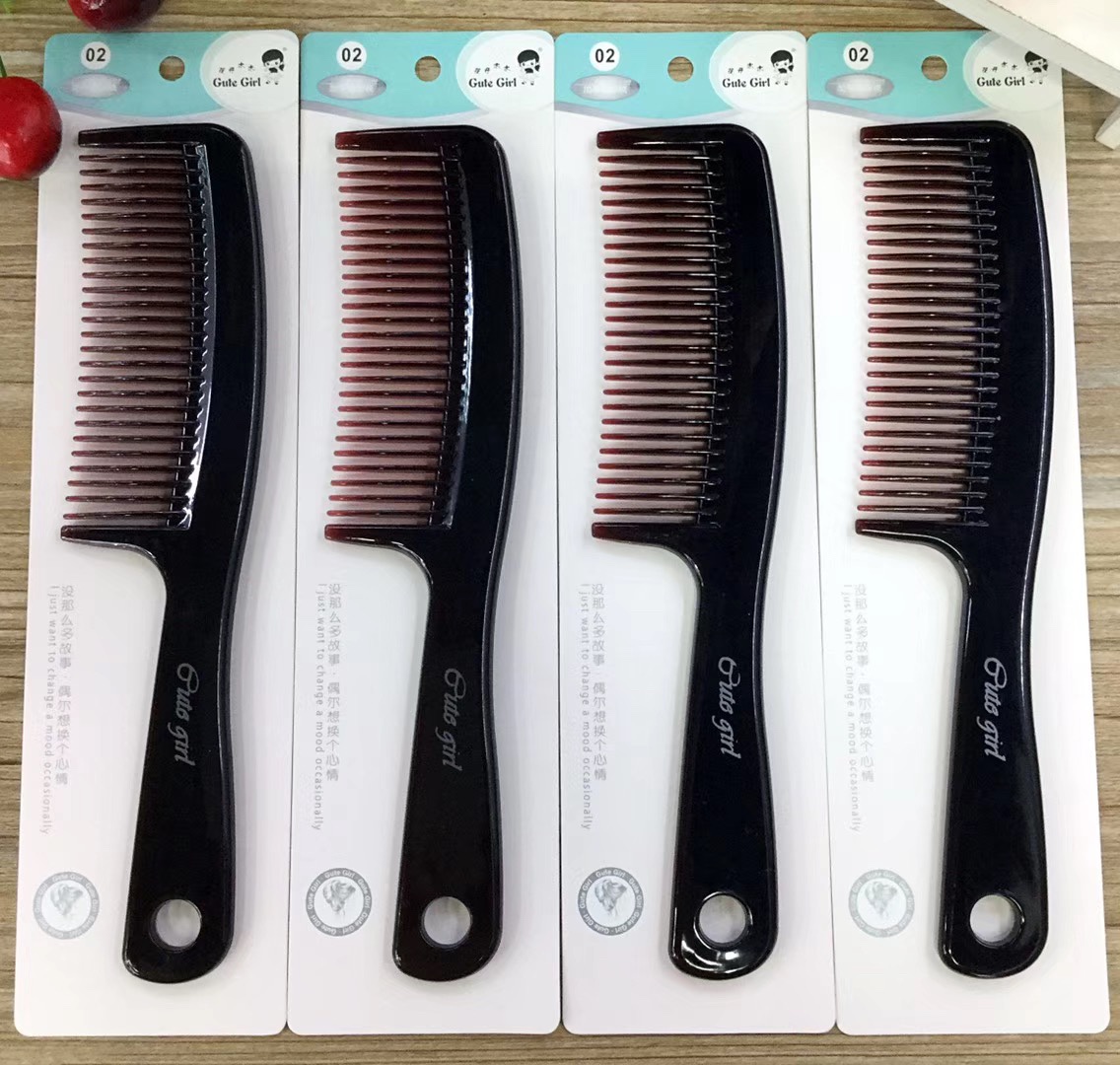 Dark and elegant straight hair styling comb Item Picture