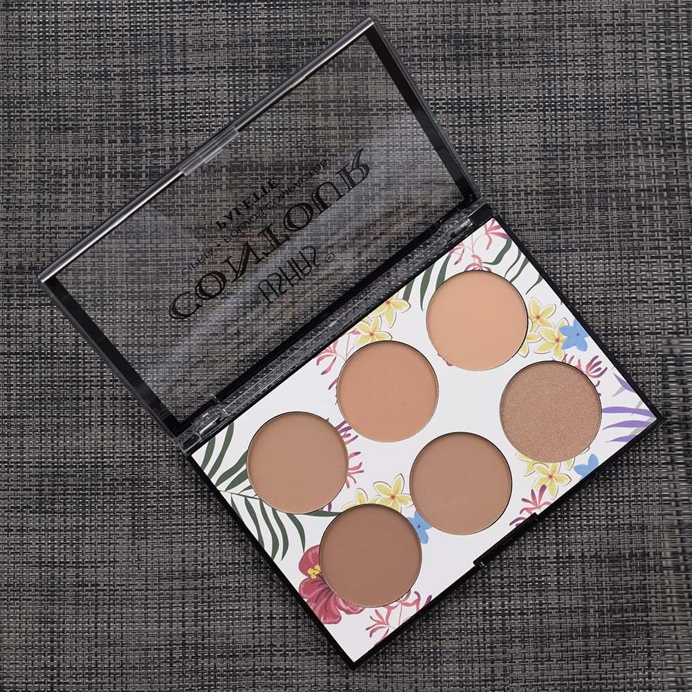 【USHAS】FC568 Six-color Contouring powder, High Gloss, matte, High Gloss combination, Side profile, Nose Profile Application Scenario