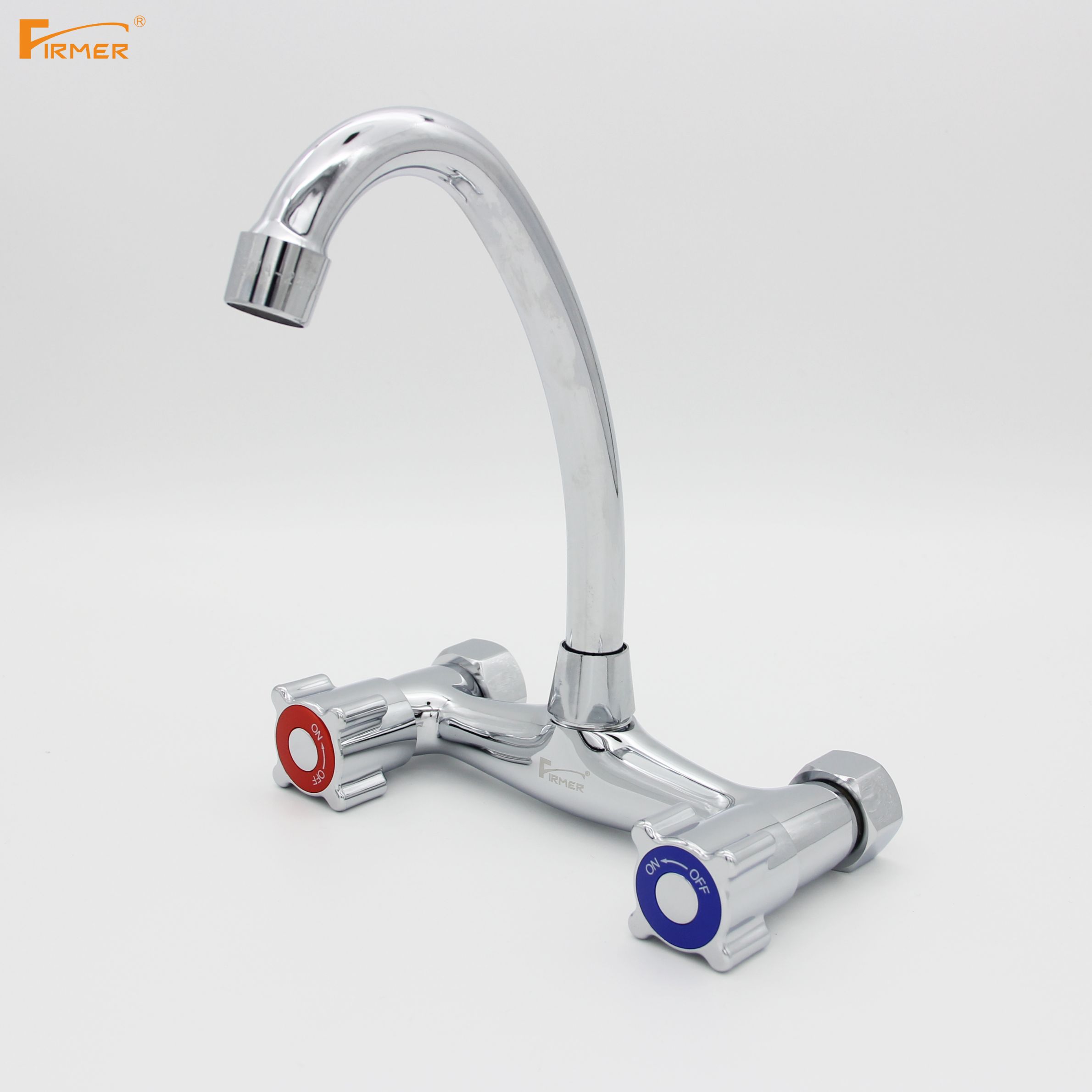 FIRMER slow-opening wall-mounted faucet, hot and cold water faucet, rotating sink, kitchen faucet