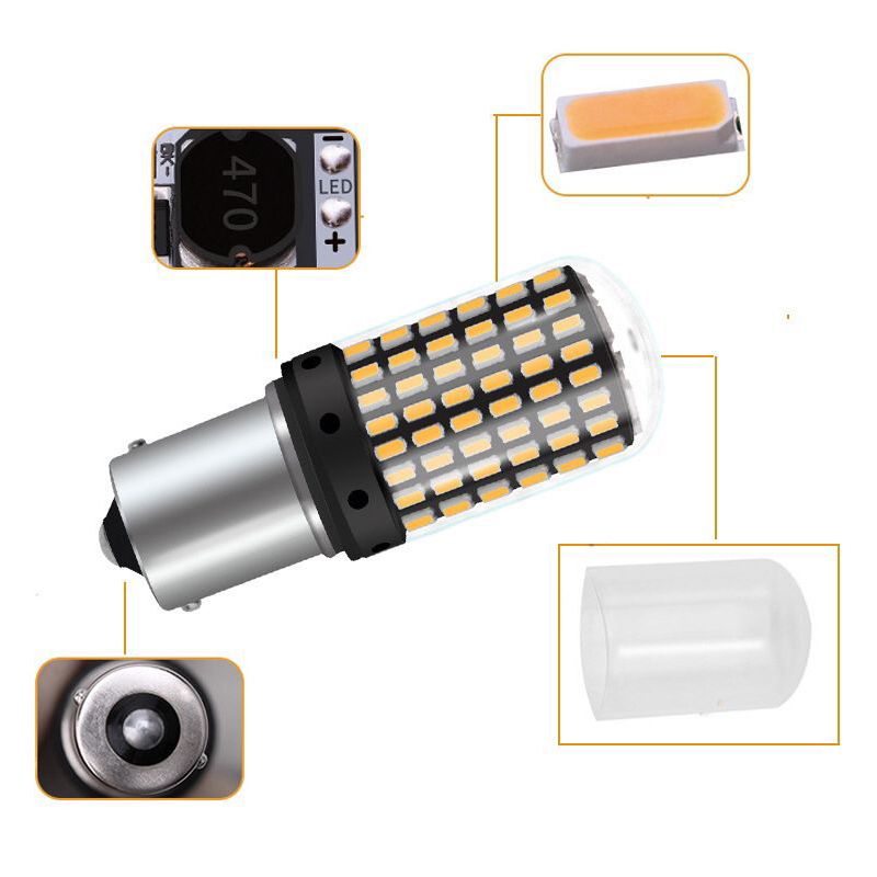 Automotive LED turn signal 1156-30 14-144 SMD cross-flow 12-28v ultra-bright truck light pic 3