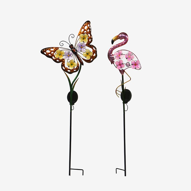 Metal crafts iron solar lamp creative butterfly home hotel courtyard decoration iron crafts