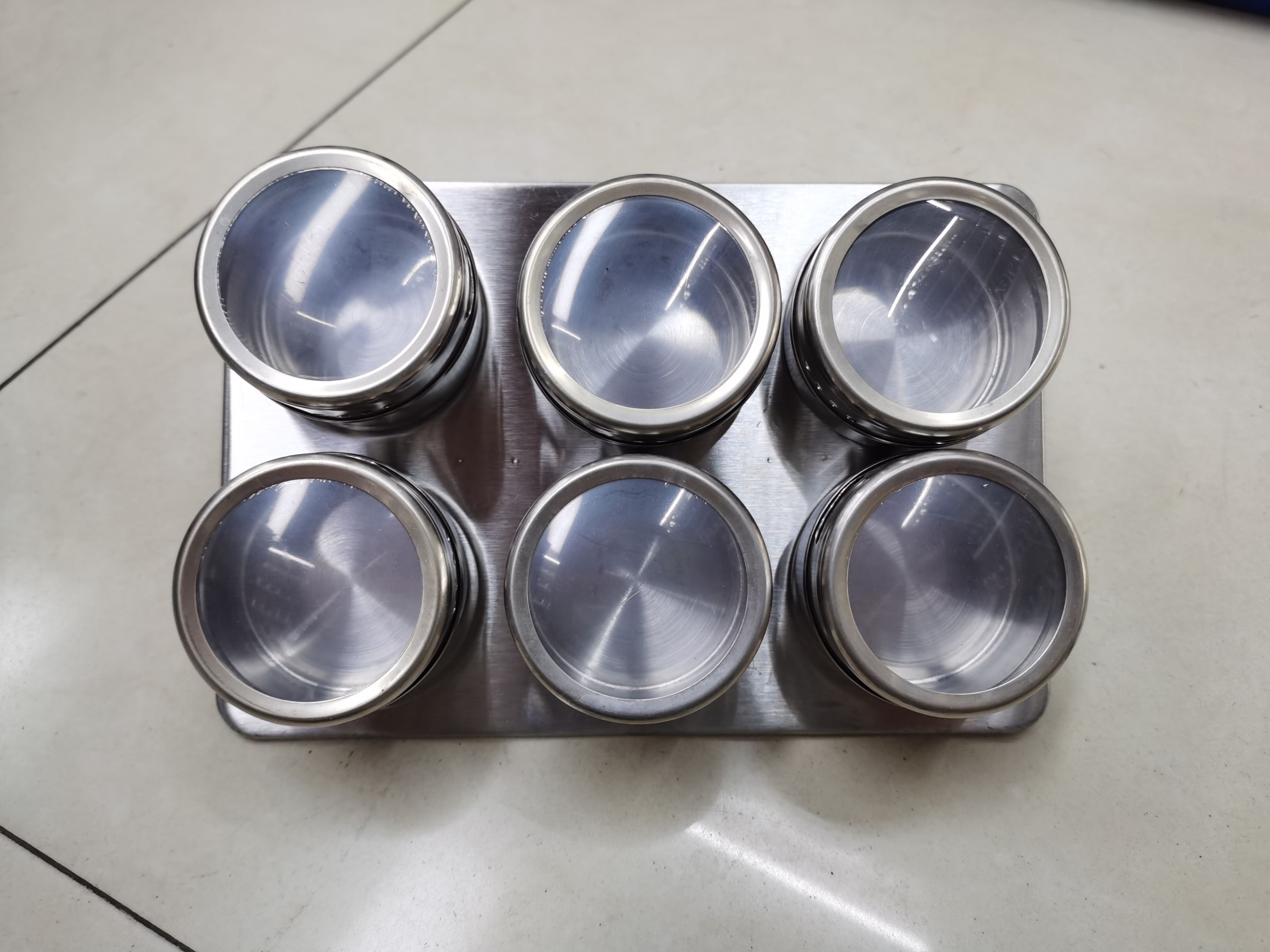 Stainless steel spice seasoning jar set with multiple styles