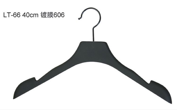 LT-66 iron hook plastic coat hanger with coating, 40 cm suit coat hanger