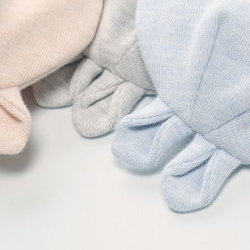 婴儿帽子0-6个月宝宝帽子春秋冬 批发男女孩双层纯棉新生儿胎帽产品图
