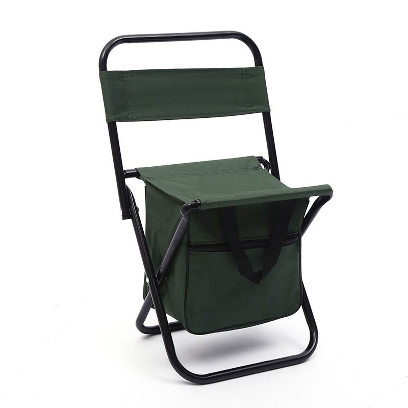 纯色带包写生靠背椅户外钓鱼凳便携式折叠椅金属牛津布小板凳包产品图