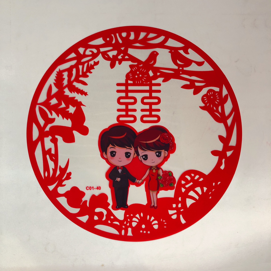 Static electricity window decorations for festive occasions