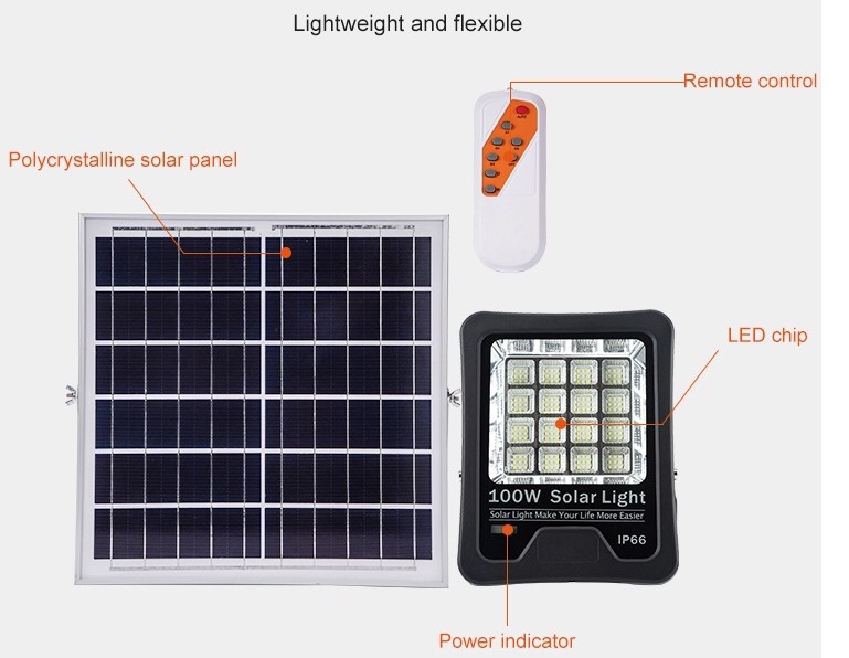 Solar floodlight grid type 50W Specification image