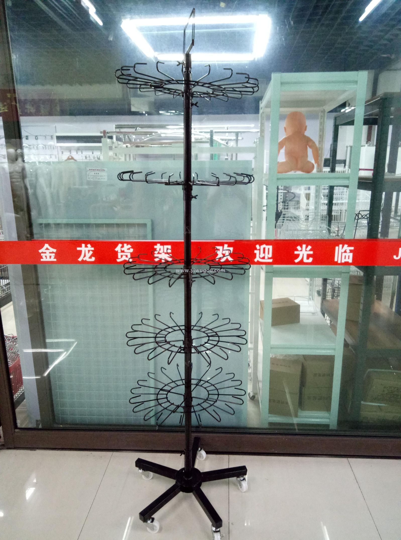 五层防盗架可旋转小饰品挂架手套袜子陈列挂架拆装方便饰品店专供