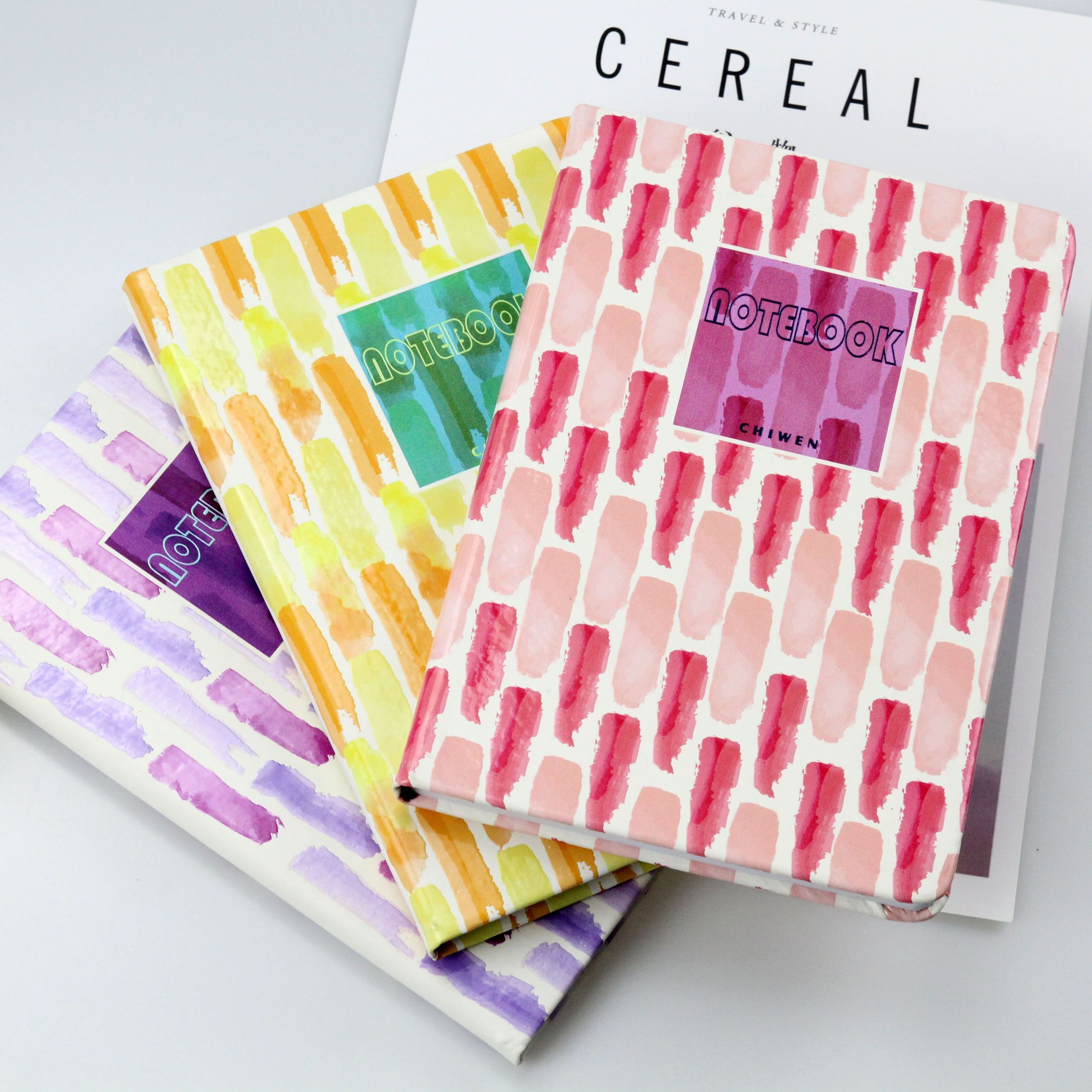 Creative Color Art notebook A5 Business Office Notepad Russian grid UV color print book customization details Picture