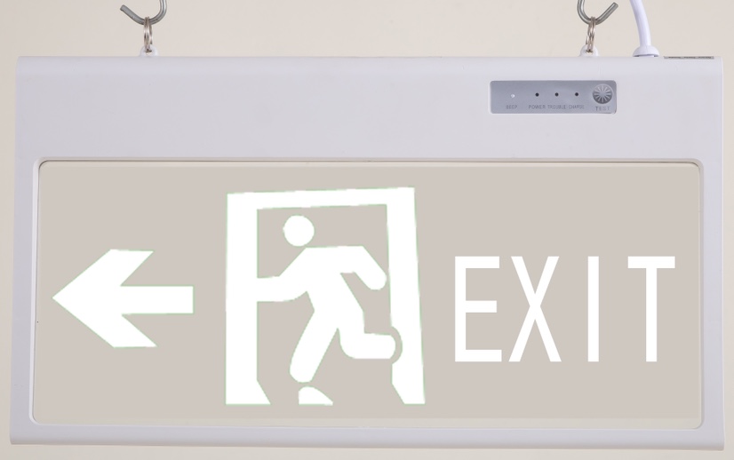 EXIT高清玻璃吊牌高端应急指示牌疏散吊牌详情图3