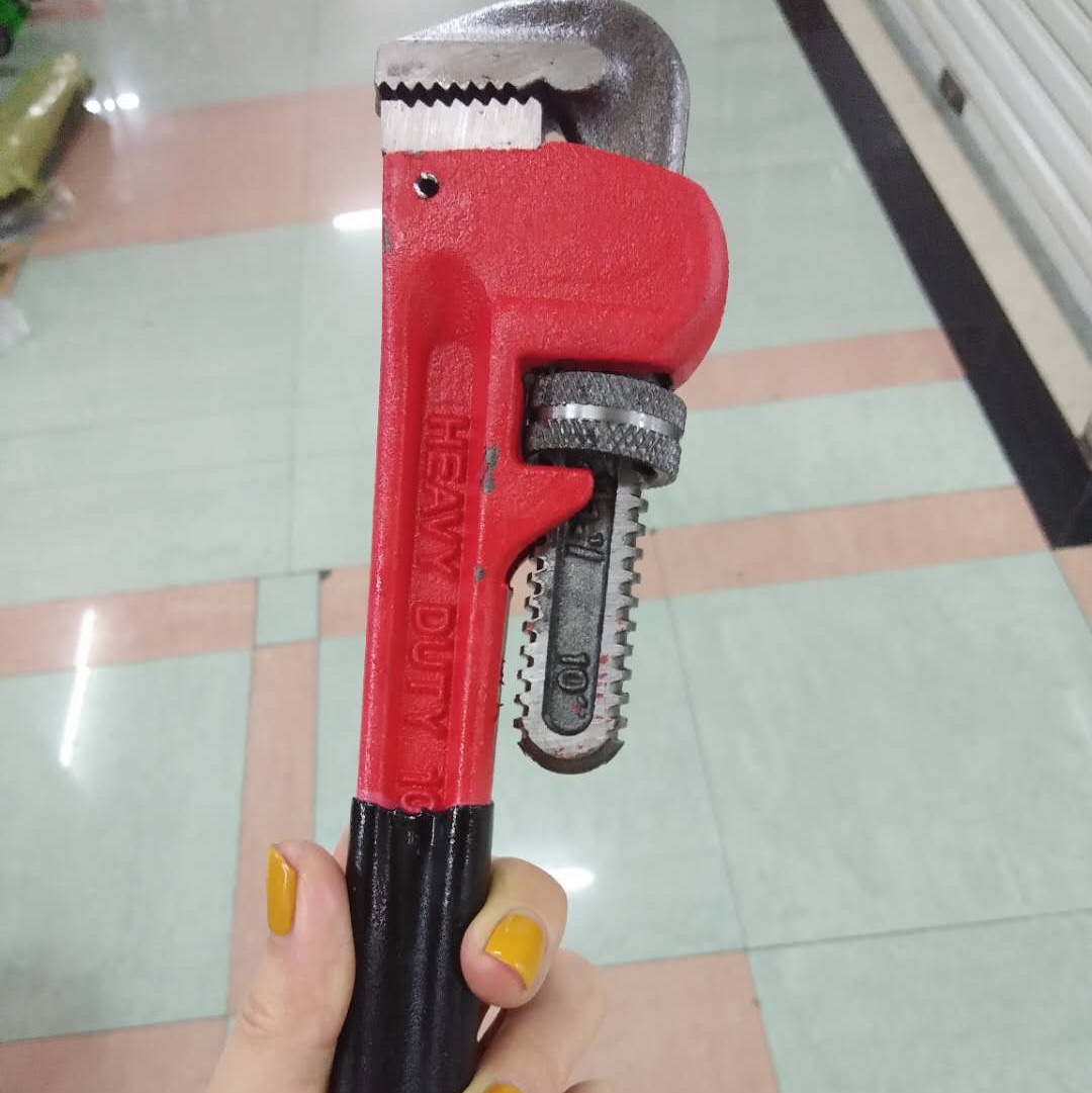 10寸多功能重型沾塑柄 快速管子钳 管道维修扳手 水管钳