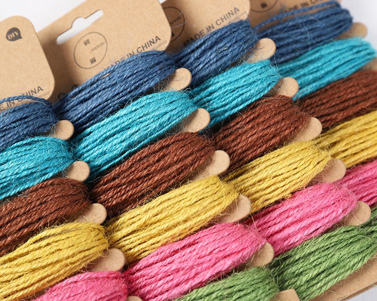 3M/色 彩色麻绳6色一卡挂卡包装详情图8