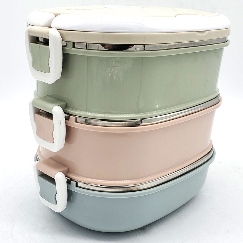 Factory direct sales of stainless steel lunch boxes, gradient macaron color lunch boxes, multi-layer combination lunch boxes