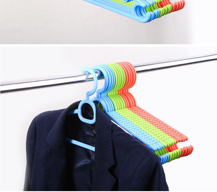 旭峰 品牌直销多用途实心塑料衣架成人女士宽衣架晾晒服装加厚裤子晾衣架详情图14