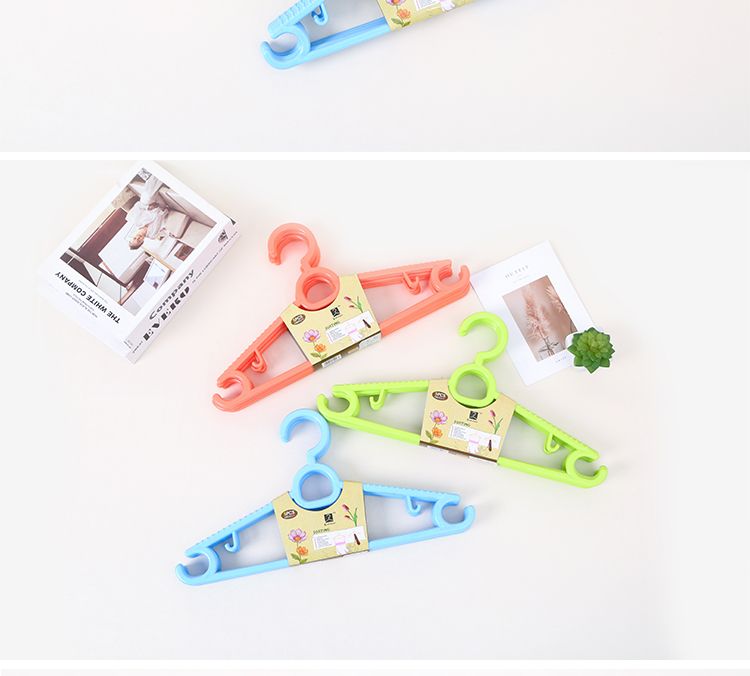 旭峰 品牌直销多用途实心塑料衣架成人女士宽衣架晾晒服装加厚裤子晾衣架详情图10