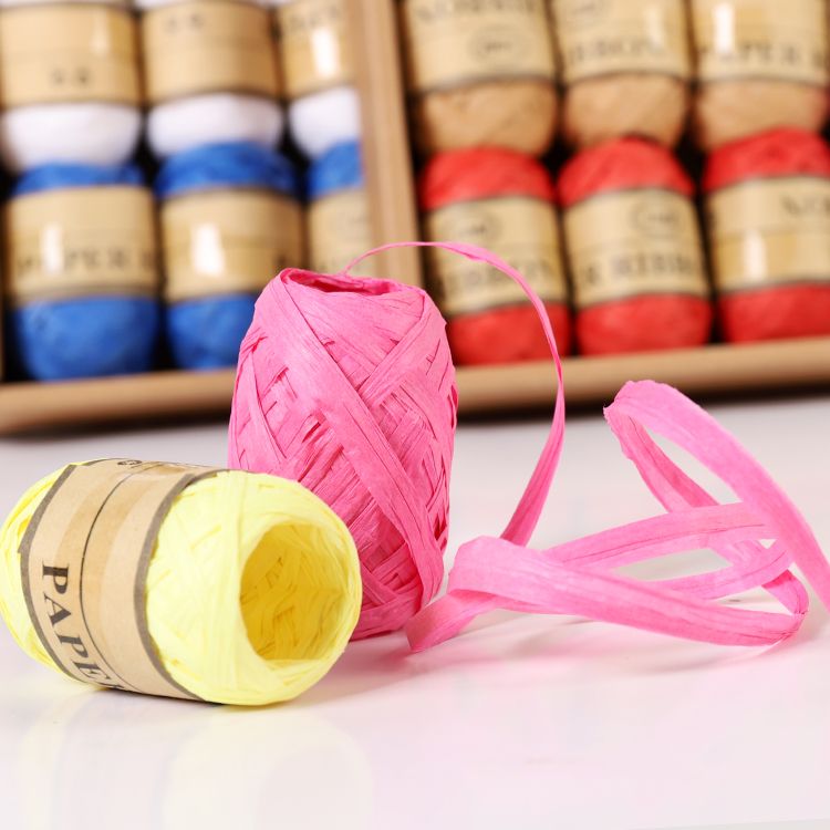 10M/卷 24卷/盒 盒装拉菲草纸绳手工DIY辅件工厂直销价详情10