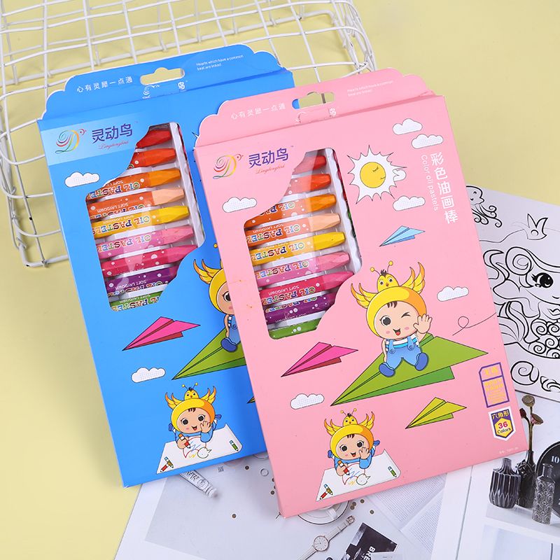 Environmental protection oil painting stick 36 color children's color painting stick Fine Art Brush Student color pen Kindergarten Children's Day gift thumbnail