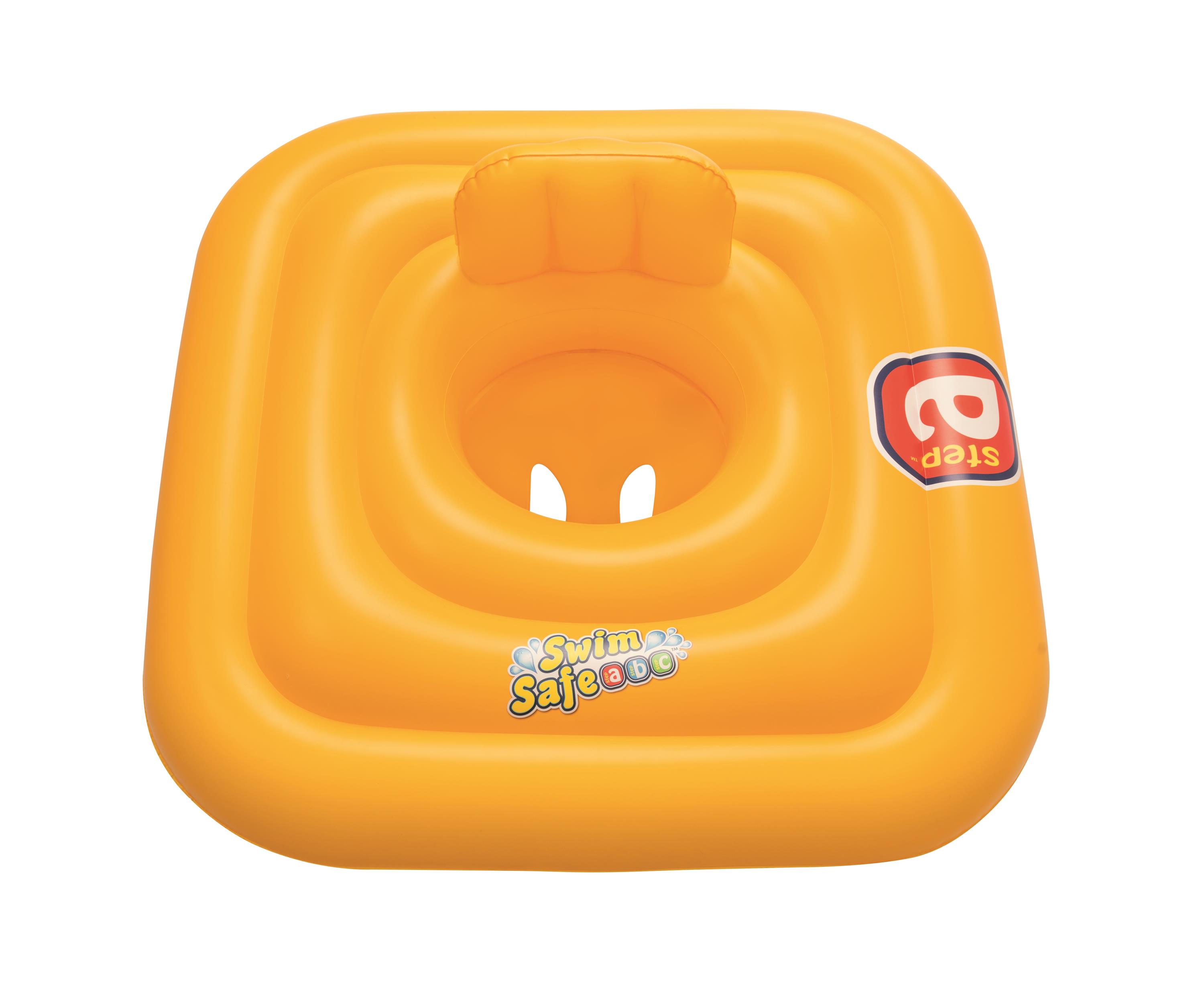 Swim Safe™ 30" x 30"/76cm x 76cm 方形婴儿座圈 充气泳圈白底实物图