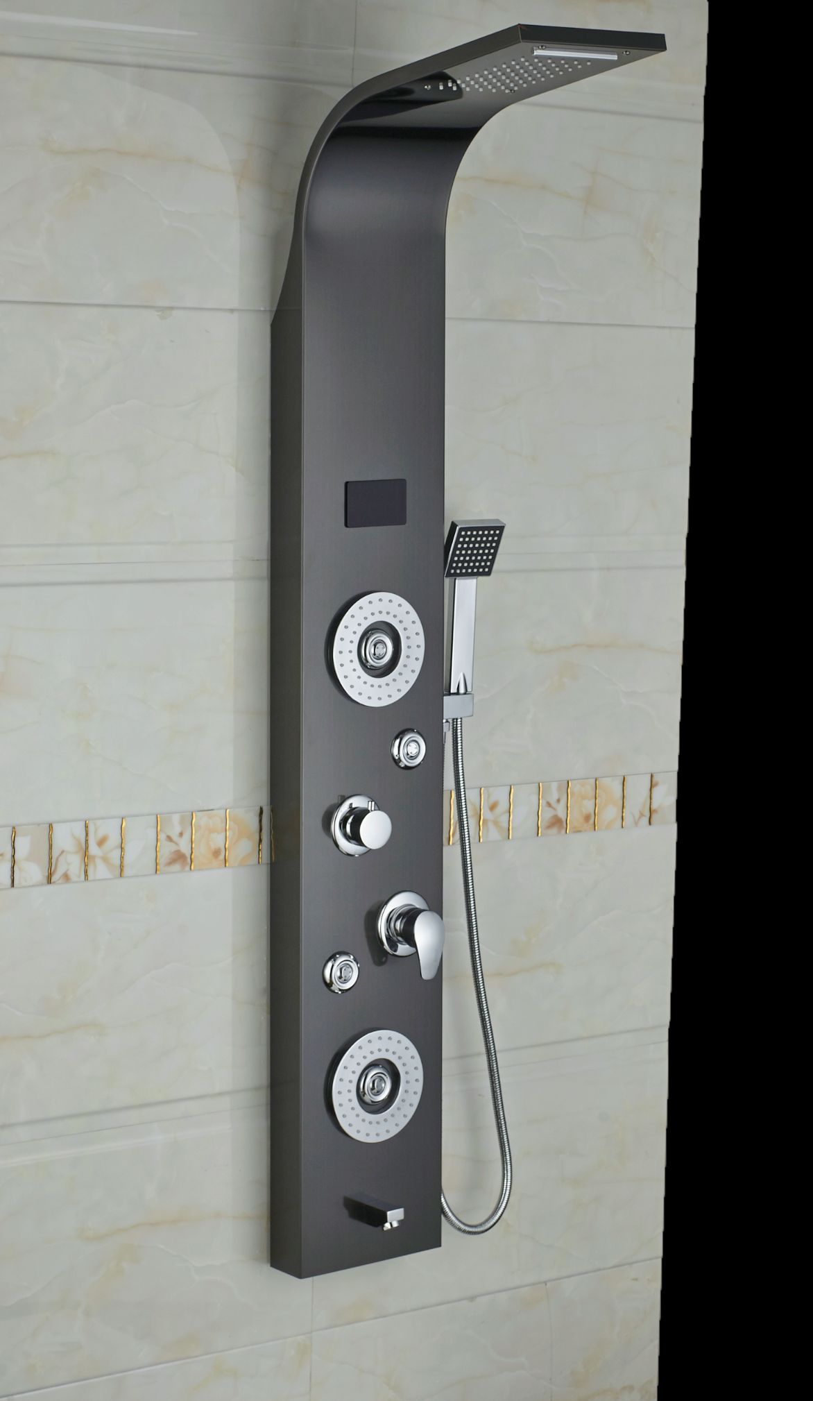 Manufacturers direct 304 stainless steel black shower screen thumbnail