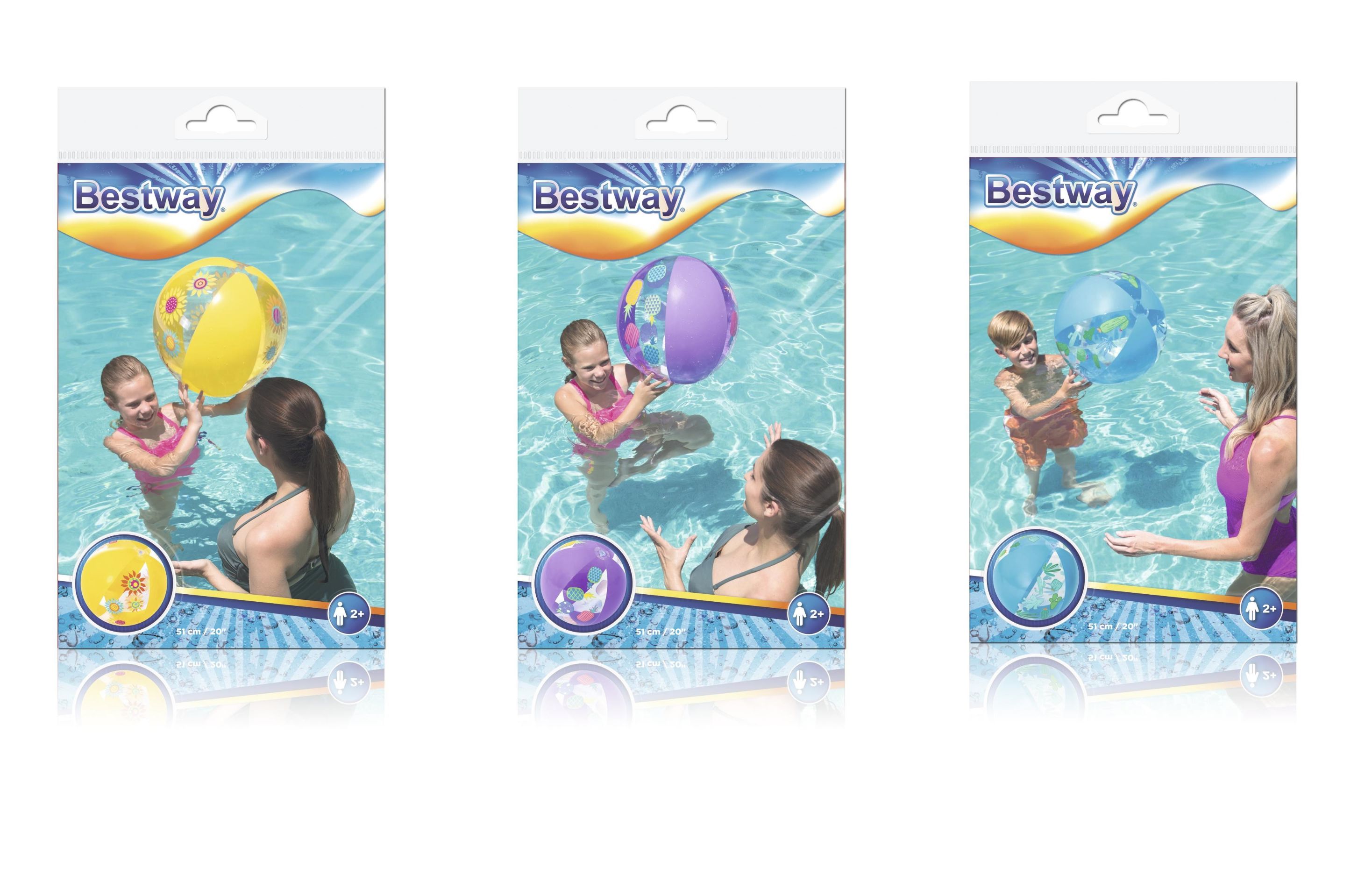 Bestway® 20"/51cm 沙滩球白底实物图