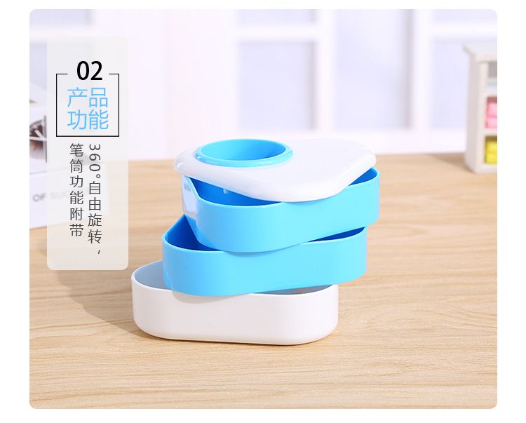 Creative, simple, modern and fashionable multi-functional office plastic, cute student cartoon desktop stationery storage box detail image 5