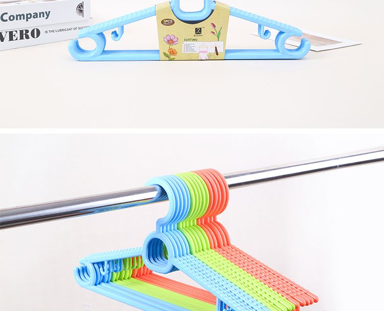 旭峰 品牌直销多用途实心塑料衣架成人女士宽衣架晾晒服装加厚裤子晾衣架详情图13