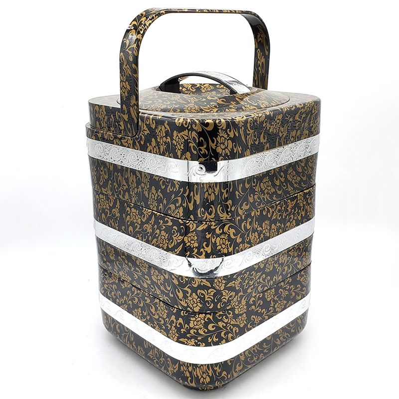 Factory direct sales of stainless steel lunch boxes, multi-layer combination food compartments, printed lunch boxes, and three-layer insulated food compartments detail image 1