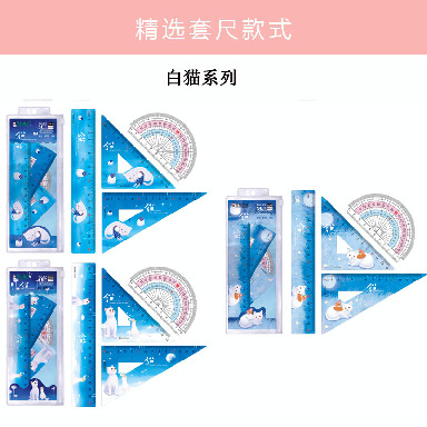 Fantasy Forest Cute student ruler set wholesale, scale drawing ruler, set of triangular ruler, customized student ruler detail image 8