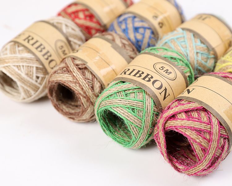 5M/卷 24卷/盒 彩色鱼丝麻盒装麻绳手工编织厂家直销详情7