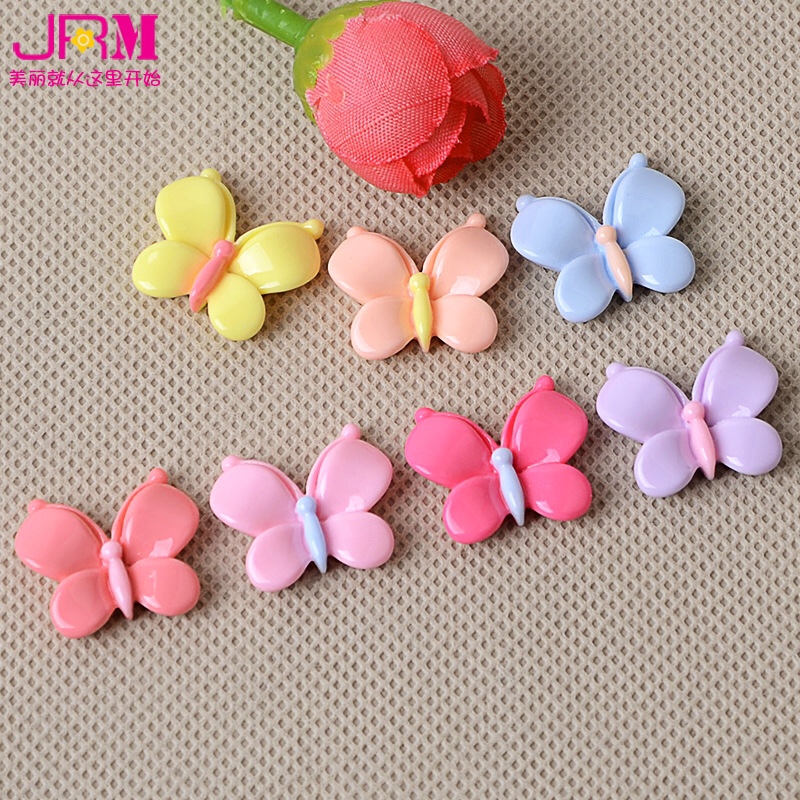 Jingrimei resin accessories manufacturers direct Korean version of cartoon butterfly resin patch children hair accessories cream mobile case DIY accessories thumbnail