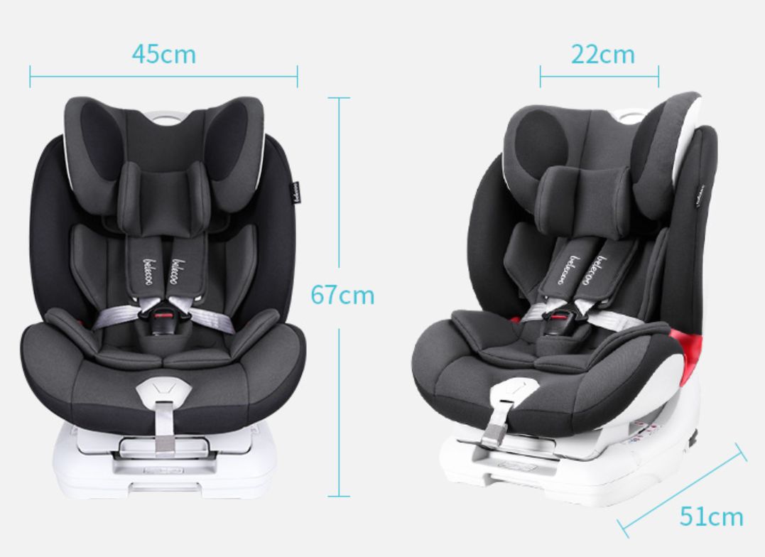 德国认证belecoo汽车用儿童安全座椅0-6-12岁宝宝婴儿可躺详情图5