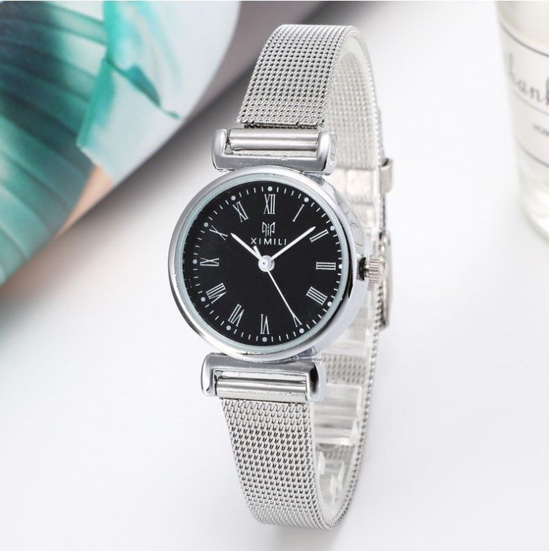 Korean version trendy and fashionable forest girl watch, Korean version simple steel band student retro artistic small and elegant fresh watch