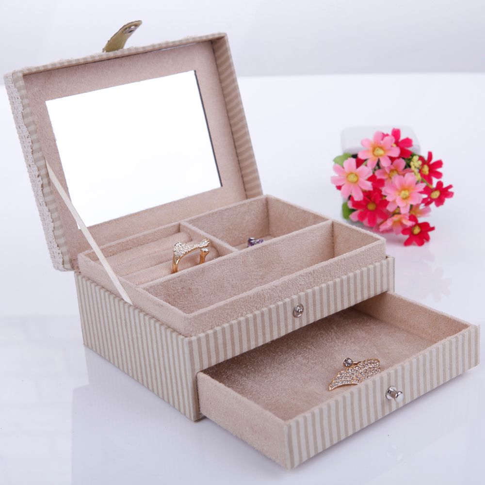 Drawer Mirror White Rabbit Jewelry Box - Jewelry Storage Box - Japanese eco-friendly Concept Jewelry Box