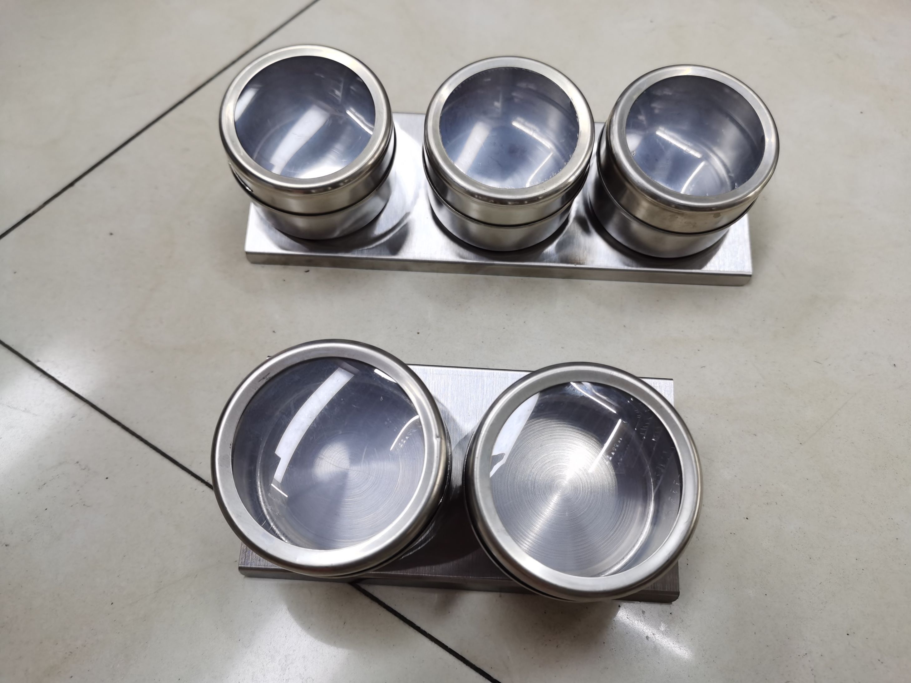 Stainless steel spice seasoning jar set with multiple styles Specification image