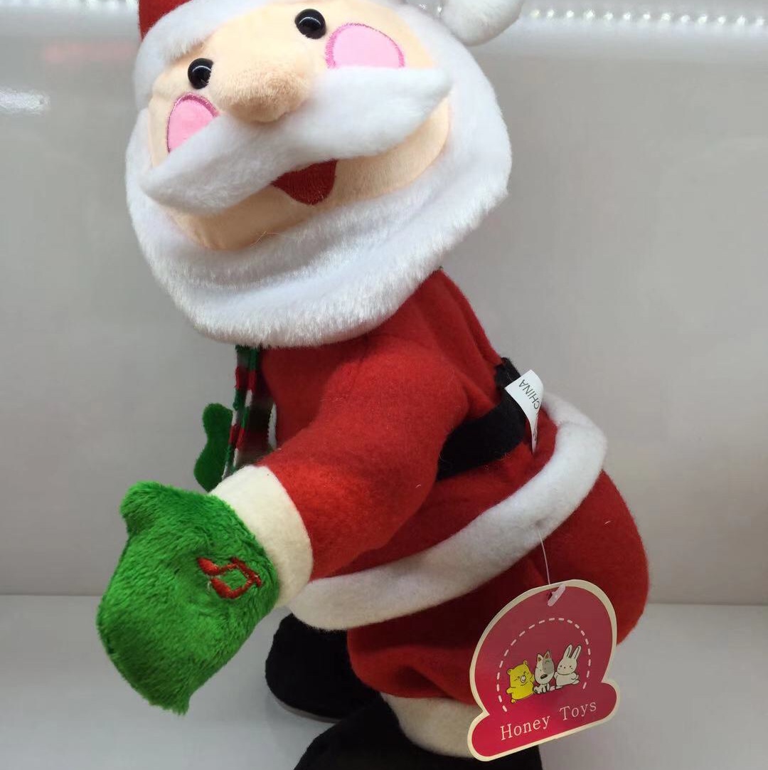 圣诞用品装饰电动圣诞老人摆件批发商海HNR456