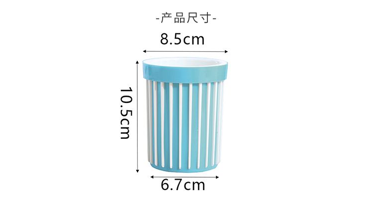 Creative and fashionable multi-functional office pen holder, student plastic desktop storage, round cute cartoon simple pen case detail image 10
