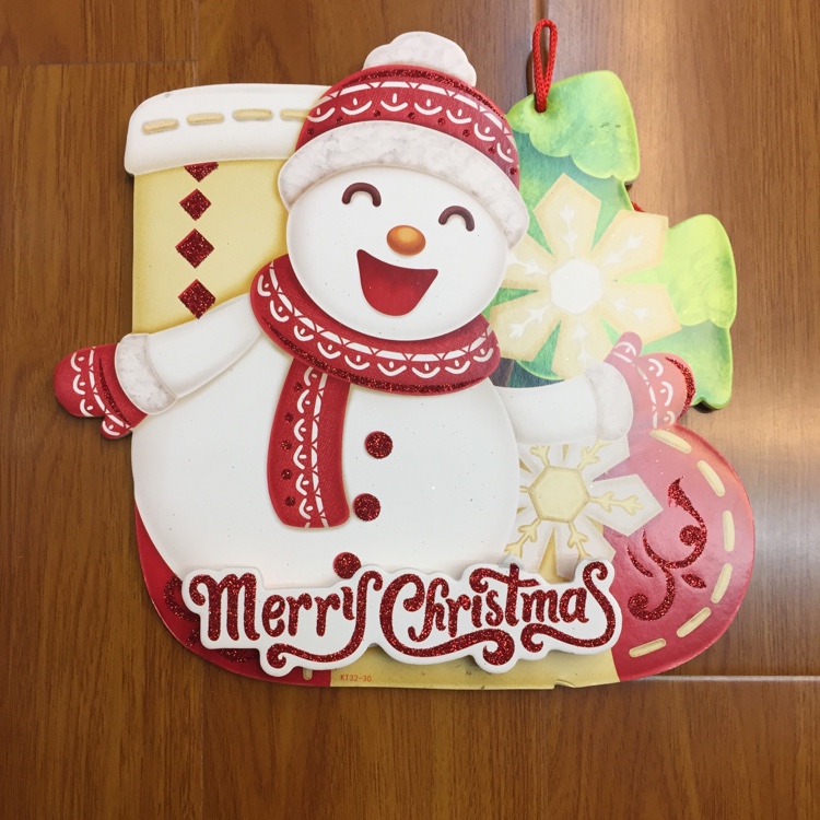 Christmas foam pendant in snowman style