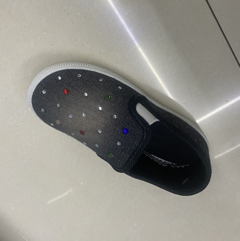 Foreign Trade Small Children Big Children Slip-On Cloth Shoes With Diamond Design Denim Single Shoe Tide