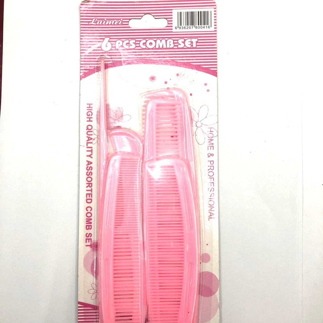 Manufacturers direct 6 - piece comb plastic comb small comb 4 color mix