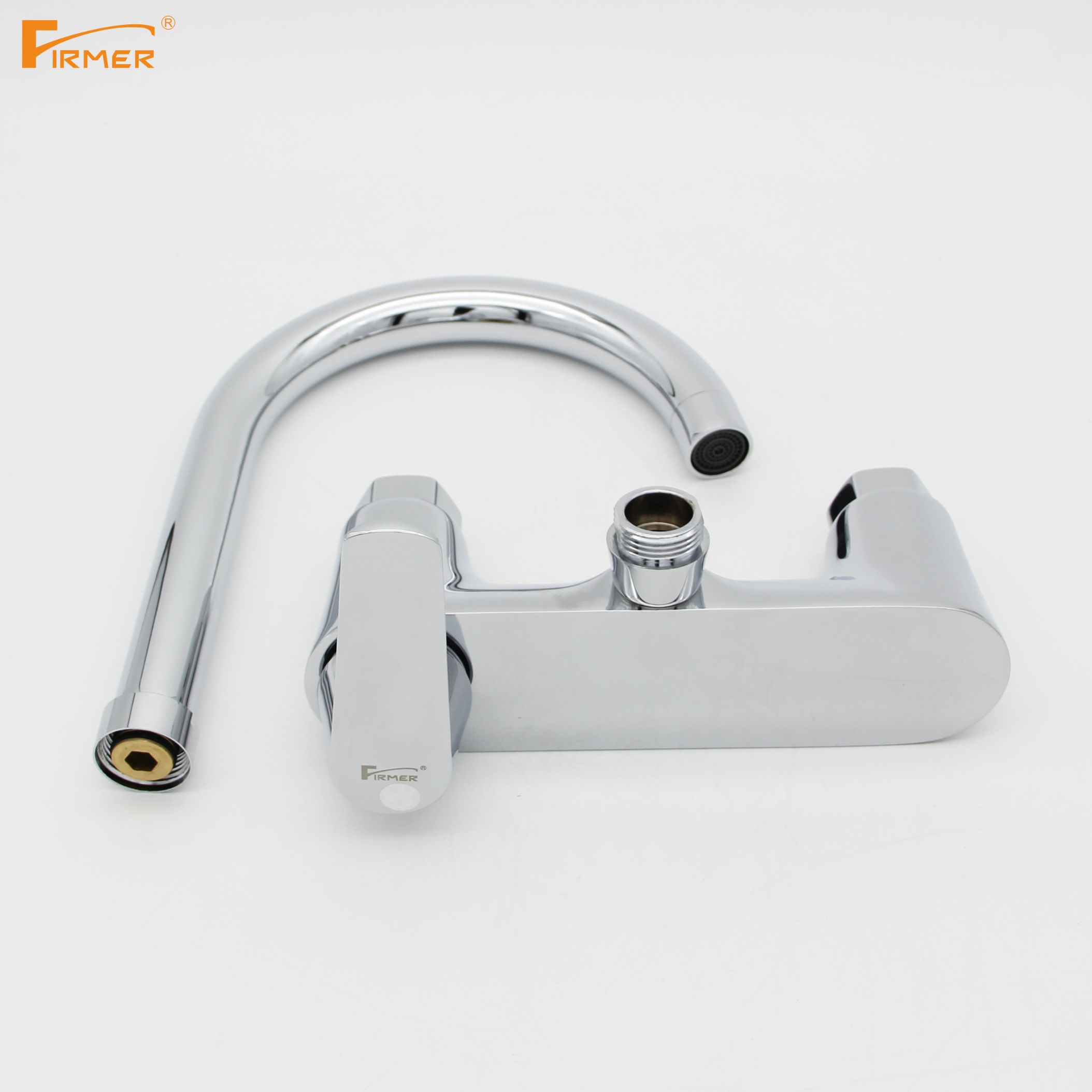 FIRMER wall into the full copper kitchen faucet hot and cold faucet 360 degrees rotating sink sink sink details Picture