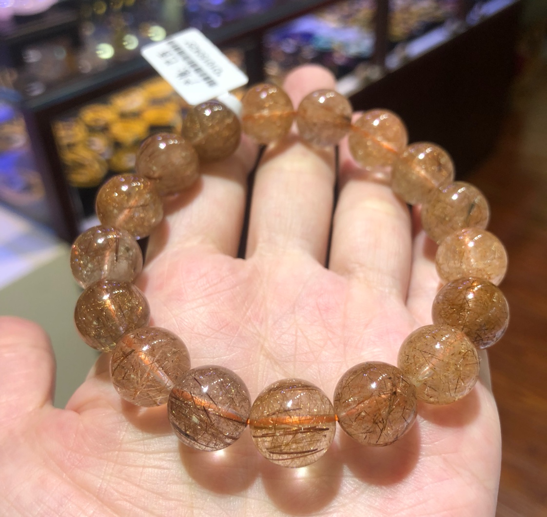 Natural rutile bracelet