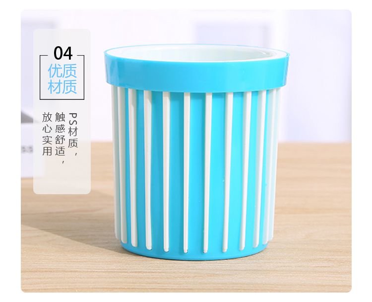 Creative and fashionable multi-functional office pen holder, student plastic desktop storage, round cute cartoon simple pen case detail image 7