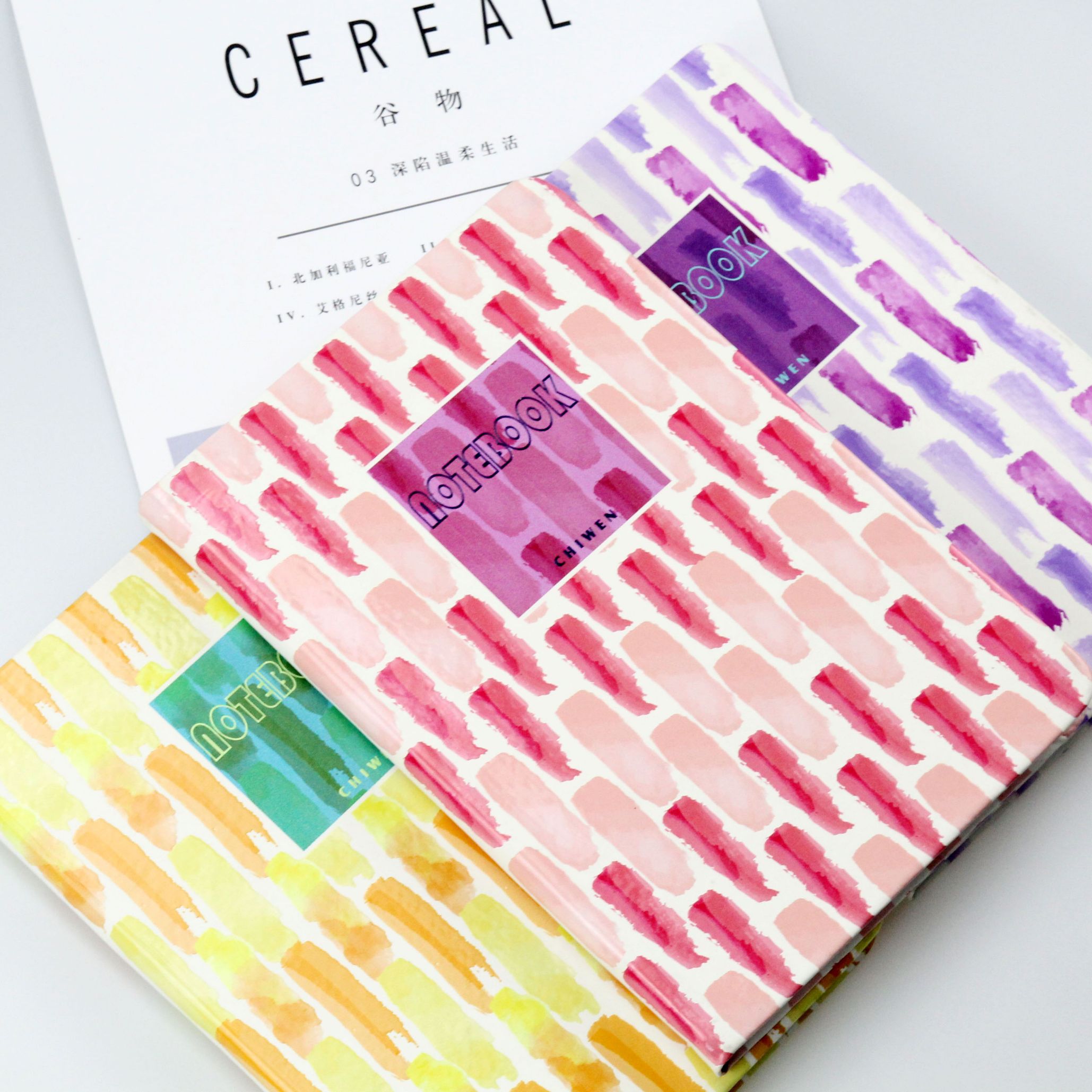 Creative Color Art notebook A5 Business Office Notepad Russian grid UV color print book customization Item Picture