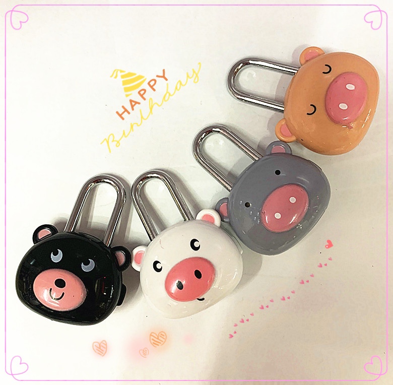 Combination lock Children toy lock Stationery lock Backpack lock Notebook lock storage box lock Cartoon combination lock cartoon pattern lock thumbnail