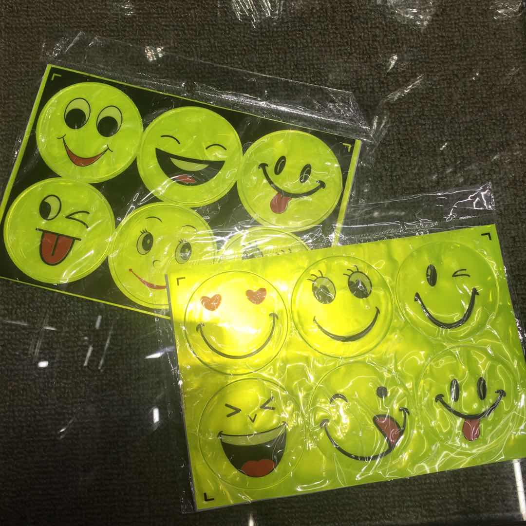 Bicycle Reflective Strip Bicycle Sticker Multiple Smiley Face Reflective Stickers Night Riding Warning Accessories full figure