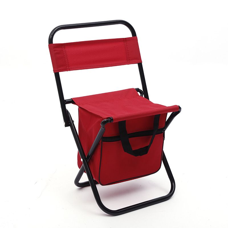 纯色带包写生靠背椅户外钓鱼凳便携式折叠椅金属牛津布小板凳包图
